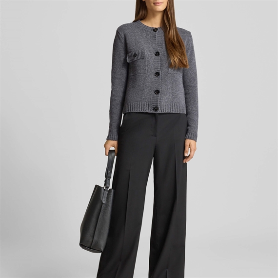 Weekend Max Mara Olbia Cardigan, Dark Grey Melange